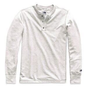 The North Face Men's Cream / Oyster 
White Long Sleeve Henley.